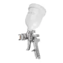 Pistola p/pintar gravedad HVLP, vaso plástico, boquilla 1.4mm, Truper