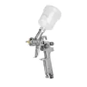 Pistola p/retoque gravedad, HVLP, vaso plástico, boquilla 1 mm, Truper