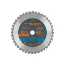 Sierra circular 10" para madera, 40 dientes centro 1", Truper
