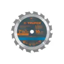 Sierra circular 7- 1/4" para madera, 16 dientes centro 5/8"