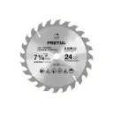 Sierra circular 7-1/4" p/madera, 24 dientes centro 5/8", Pretul