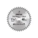 Sierra circular 7-1/4" p/madera, 40 dientes centro 5/8", Pretul
