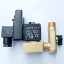 Válvula de drenaje eléctrica de 1/2 pulgada de latón con temporizador para agua 220V 110 V 24 V 16 bar